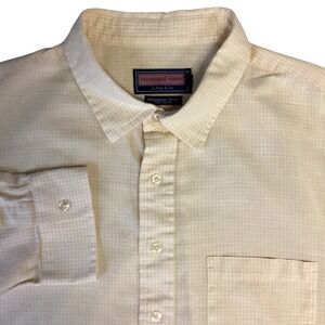 Vineyard Vines Greenwich Shirt Mens XXL Yellow Gingham Plaid Cotton Button Down